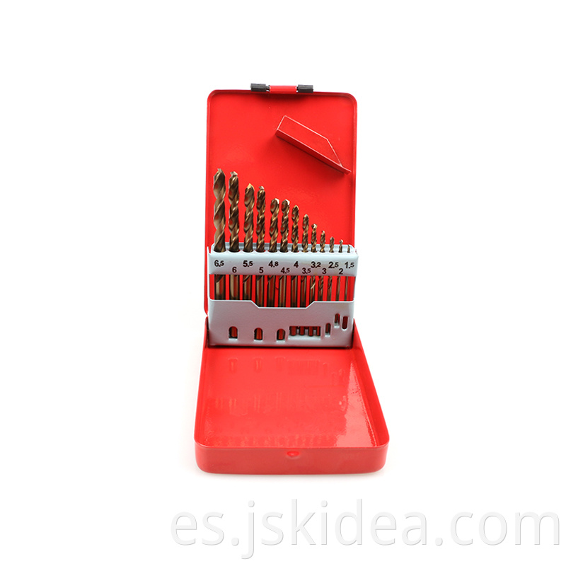 13 Pcs Drill Bits Set Metal Box